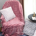 flannel pv diamond shape fleece pillow blanket